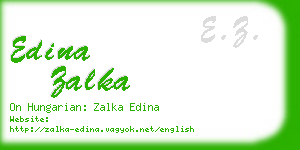 edina zalka business card